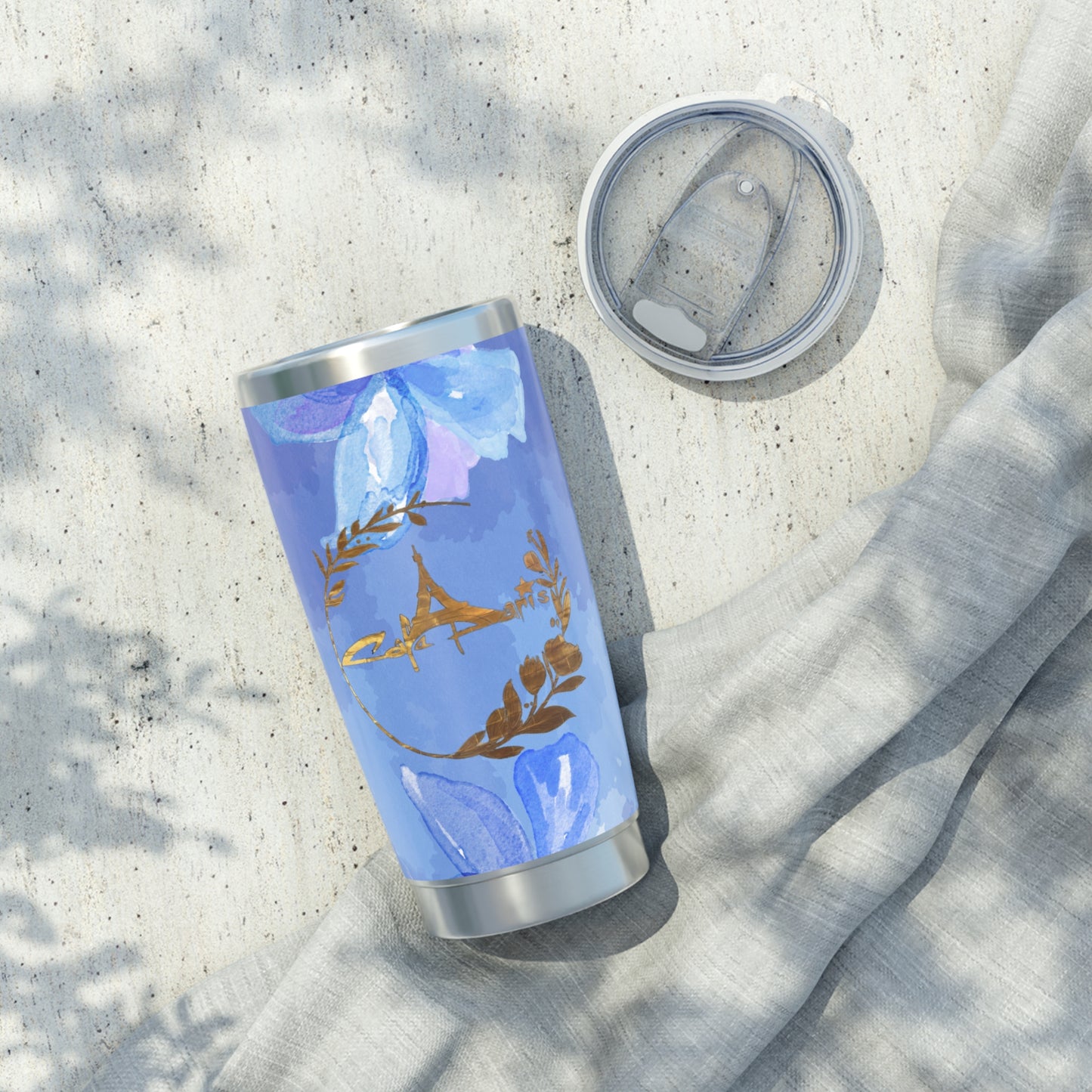 Cafe Paris dans Bleu 20oz Travel Tumbler